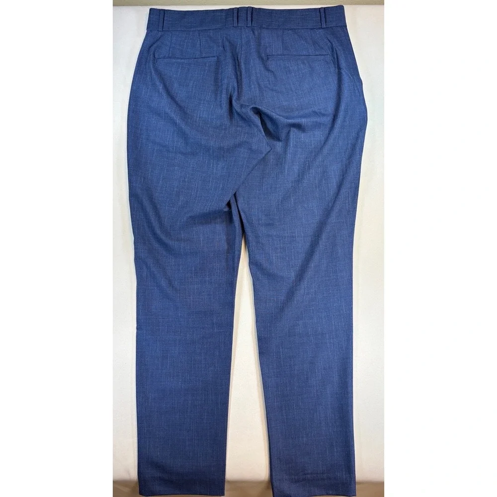 State & Liberty Athletic Fit Stretch Pants Mens 36 Blue Wrinkle Free Suit Dress
